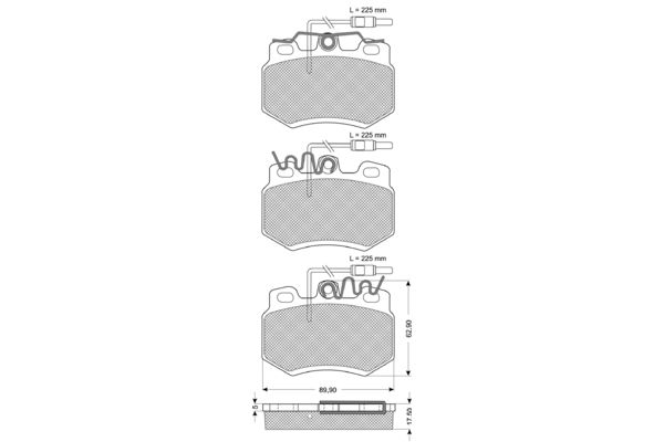 PROCODIS FRANCE Комплект тормозных колодок, дисковый тормоз PF10551